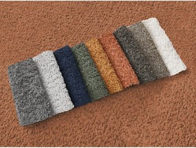 Colțar portocaliu cu tapițerie din țesătură bouclé (cu colț pe partea stângă/cu șezlong) Azra – Bobochic Paris