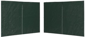vidaXL Perete lateral cort petrecere, 2 buc., verde, PE, cu fermoar