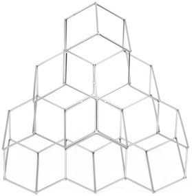 Suport metalic pentru sticle de vin Compactor, gri