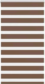 vidaXL Jaluzea tip zebra maro lățime țesătură 85,9 cm poliester