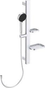 Set de dus cu bara 60 cm Ideal Standard Alu+ argintiu mat 2 functii din aluminiu