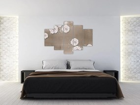 Tablou - Draperie cu flori (150x105 cm)