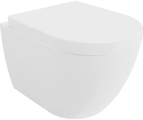 Mexen Lena vas de toaletă Rimless cu capac gros cu închidere lentă , Albă - 30298000
