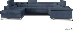Colțar lemn masiv Formă U Extensibil Tango 350x202cm Personalizabil - Cotiera pe partea stanga