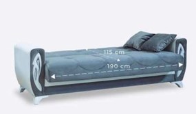 Canapea Oxford, culoare azur, 230 x 86 cm