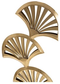 Statuetă metalică în decor auriu Mauro Ferretti Triple Leaf
