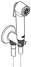 GROHE 26358000 - Set de perete TEMPESTA-F cu duș pentru bideu manual, 1000 mm, crom