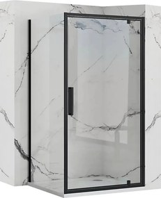Cabina de dus dreptunghiulara cu usa pivotanta Rea Rapid Swing 90x80 negru