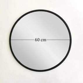 Oglinda Siyah Metal Cerceve Yuvarlak Ayna A709