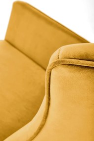 Fotoliu tip balansoar Bazalto velvet mustariu H92 cm