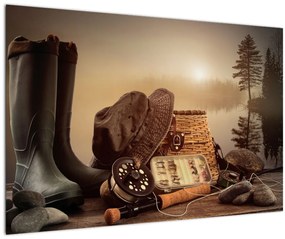 Tablou - Natura moartă, pescuit (90x60 cm)