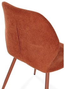 Scaune de dining teracotă 4 buc. tapițate Ansu – Marckeric