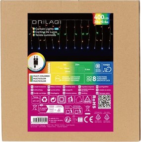 BRILAGI - LED instalație luminoasă de Crăciun pentru exterior 400xLED/6W/8 funcții 23x0,4m IP44 multicolor