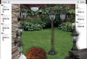 Aplica de perete exterior IP43, up light, negru Milano 8342 RX