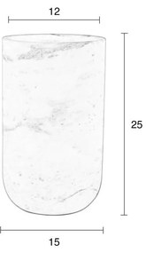 Vază din marmură Zuiver Fajen, alb