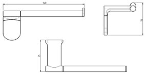 Suport de hârtie igienică METAFORM ZE017 Zero fără capac, argintiu