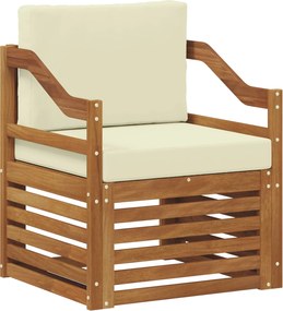 vidaXL Set de canapele de exterior cu pernă natural 67 x 63 x 73 cm