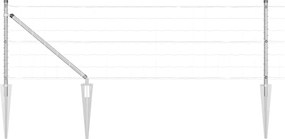 vidaXL Gard cu Stâlp Argintiu 0,4 x 10 m Oțel