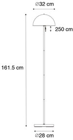 Lampă de podea pentru exterior bronz închis reîncărcabilă cu dimmer în 3 trepte - Keira