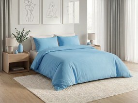 Lenjerie de pat din bumbac CALMORA albastru deschis Dimensiune lenjerie de pat: 70 x 90 cm | 140 x 220 cm