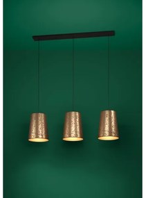 Lustră pe cablu Eglo 390293 CASTUERA 3xE27/25W/230V auriu/roz