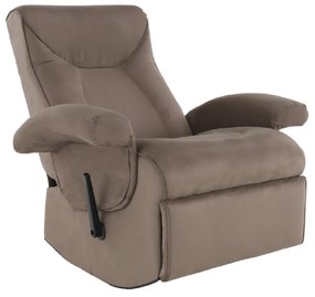 Fotoliu relaxant, cu funcţie electrică de vibraţie, textil gri maronie, SUAREZ