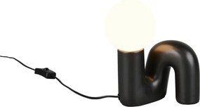 Veioză neagră din ceramică (înălțime 21,5 cm) Quinn – Reality