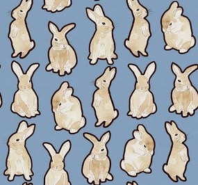 Fototapet, Year of the Bunny, Blue, Rebel Walls