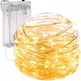 Lanț luminos de Crăciun 50 LED-uri, alb cald