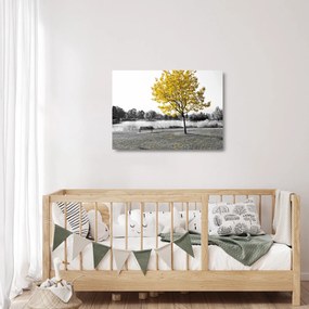 Tablou pe sticlă - relaxare în parc (70x50 cm)