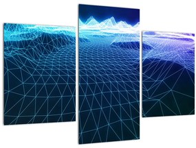 Tablou - Munți în model de calculator (90x60 cm)