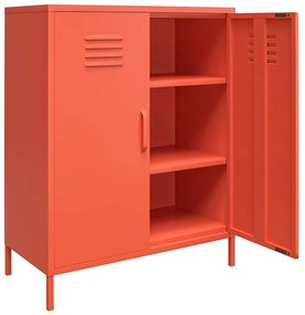 Dulap metalic portocaliu Novogratz Cache, 80 x 102 cm