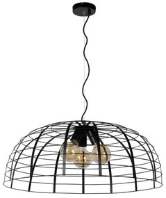 Lustră pe cablu ELODIE 3xE27/40W/230V neagră Lucide 45449/76/30