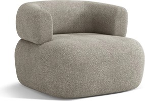 Fotoliu gri deschis cu tapițerie din țesătură bouclé Jenny – Micadoni Home