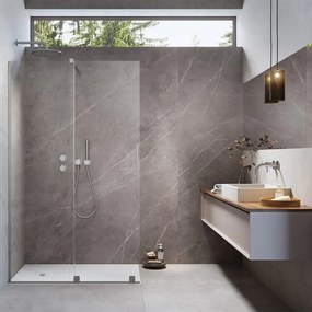 Paravan de dus tip Walk-in Radaway Furo nichel periat-transparent 120 cm sticla securizata 8 mm stanga