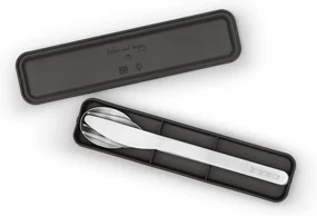 Set de tacâmuri de călătorie argintiu din oțel inoxidabil 3 buc. Make &amp; Take – Brabantia