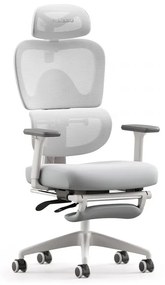 RESIGILAT- Scaun ergonomic MUSSO E600SE ADAPTIVE, șezut translatabil, cotiere 3D, suport lombar adaptiv, suport picioare, mecanism multifunctional inclinare/blocare, pivotant, Mesh, Gri
