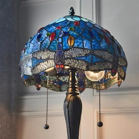 Endon 64090 - Lampă de masă Tiffany DRAGONFLY, 2xE27/60W/230V, Ø 30 cm