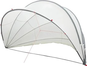 vidaXL Dom pentru piscină Manual Gri și Portocalie 546 x 516 x 250 cm