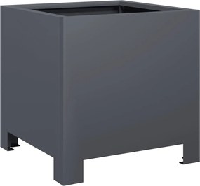 vidaXL Jardinieră de grădină, antracit, 30x30x30 cm, oțel