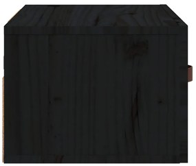 Noptiere de perete, 2 buc., negru, 40x29,5x22 cm 2, Negru, 1