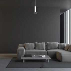 Lustră pe cablu DANTE 1xGU10/25W/230V albă/crom lucios