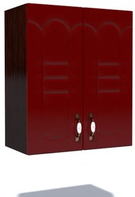 Corp superior 60 cu 2 usi pentru hota telescopica Zebra MDF tulip rosu