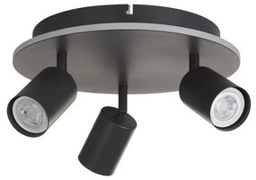 Plafoniera cu 3 spoturi metal negru San Diego