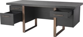 Birou design elegant LUX Canova, gri inchis 114207 HZ