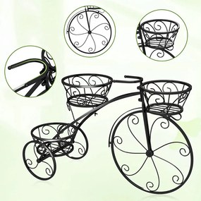 Suport metalic pentru flori pentru bicicletă