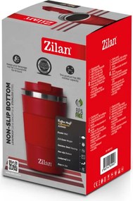Cana de cafea Zilan ZLN9880 termos, capacitate 380ml, interior din inox, pereti dublii, rosu