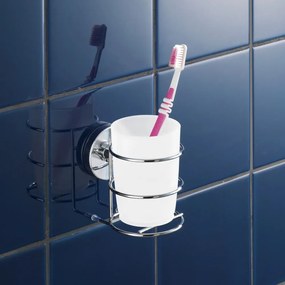 Suport autoadeziv pentru periuțe de dinți Wenko Vacuum-Loc, 11,5 x 7,5 cm