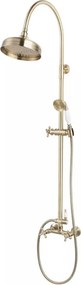 Coloana de dus cu baterie dubla comanda bronz periat FDesign Lacrima