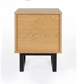 Noptieră în decor de stejar Woodman Camden Diamond Print